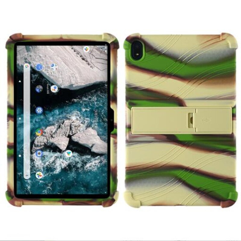 Til nokia  t20 10.36 android nokia  t20 ta-1392 blødt silikone cover stand cover bagpå beskyttende tablet cover beskytte skal: Camouflage etui