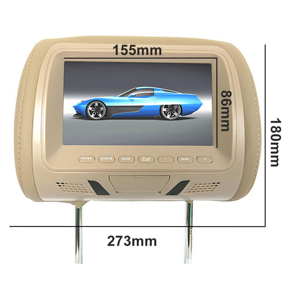 Universal- 7 Zoll Auto Kopfstütze Monitor Hinten Sitz Unterhaltung Multimedia Spieler Sitz zurück MP4 USB SD MP3 MP5 Auto Zubehör
