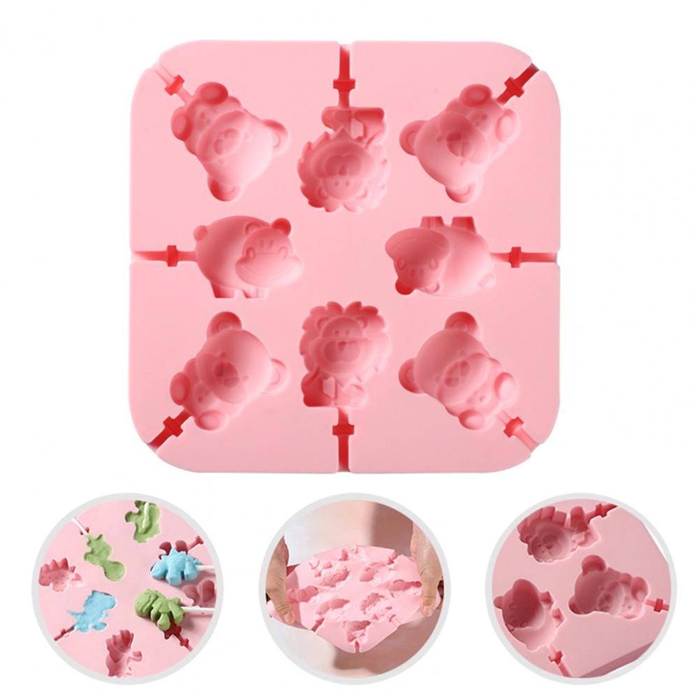 Heat-resistant Durable Square Exquisite Cartoon Lollipops Candy Mold for Home