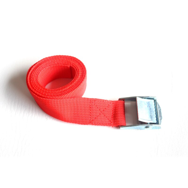 25mm * 3m Auto Bagage Tas Lading Spanband Zinklegering Zink Nylon Auto Spanning Touw Tie Down strap Sterke Ratchet Riem Zwart Rood: Rood