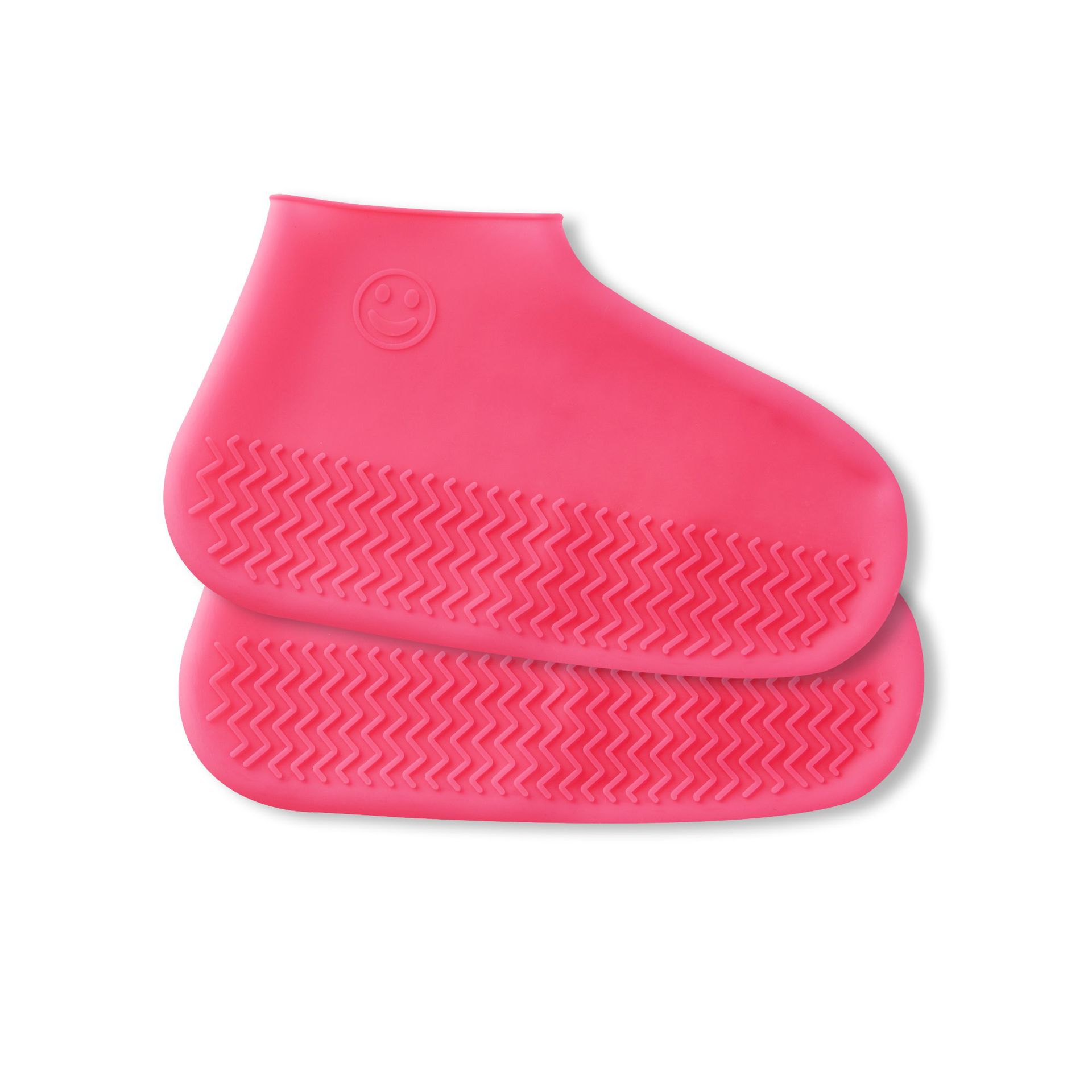 1 Paar wasserdichte, rutschfeste Silikonschuhe, hochelastisch, verschleißfest, unisex-Regenstiefel für regnerische Tage Ich bin Freien, wiederverwendbarer Schuhüberzug: S / Rosa