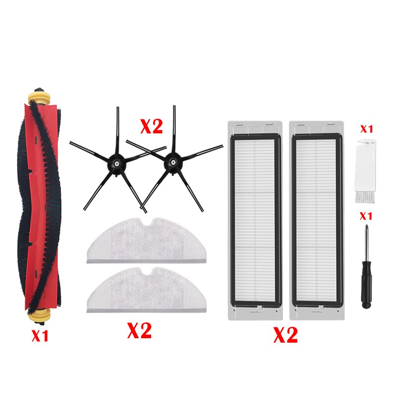 Accessoires pour aspirateur Roborock S5 Max S6 MAXV, brosse principale, vadrouille, chiffon, filtre HEPA de remplacement, pièces pour robot xiaomi S6 pure S50: Clair
