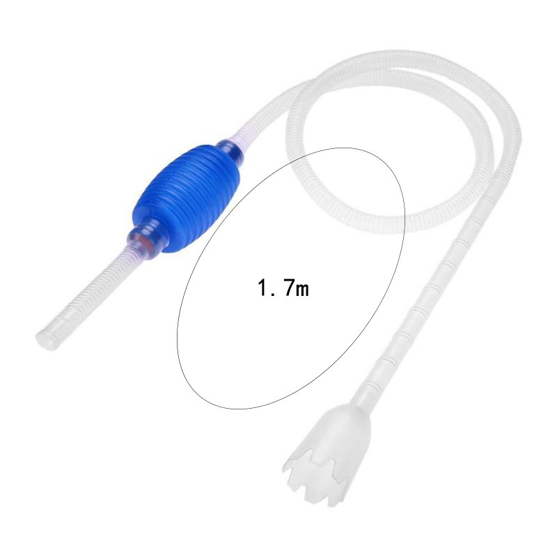 Fish Tank Cleaning Sipper Pump Easy To Operate Aquarium Manual Siphon Pump Water Change Tool Fish Tank Cleaning Tool: 1.7m