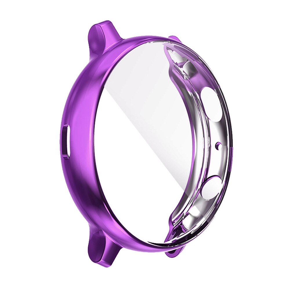 Til samsung galaxy watch active 2 etui 40mm 44mm active 2 cover sm -r820/r830 bumper skærmbeskytter soft tpu shell tilbehør: Lilla / For aktive 2 44mm