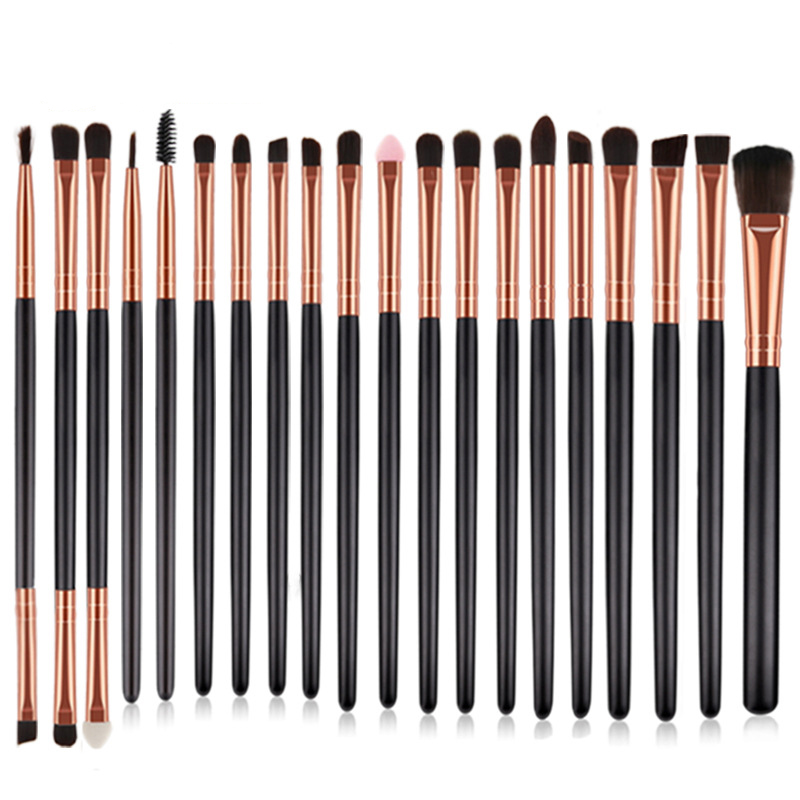 1-20 Stks/set Oogschaduw Blending Eyeliner Wimper Wenkbrauw Make Up Borstels Professionele Zachte Oogschaduw Borstels Make-Up Kwasten Tool