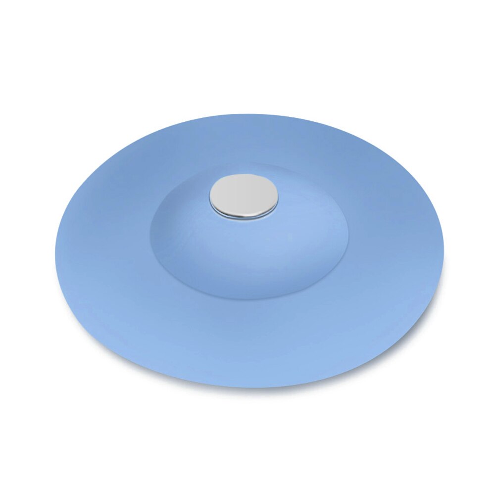 Bathroom Drain Water Plug Stopper Rubber Circle Silicone Sink Strainer Filter Stopper Floor Drain Hair Kitchen Tool: blue
