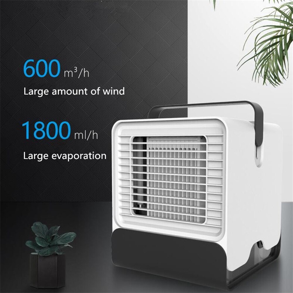 USB Mini Portable Air Conditioner Conditioning Humidifier Purifier Light Desktop Air Cooling Fan Air Cooler Fan for Office Home