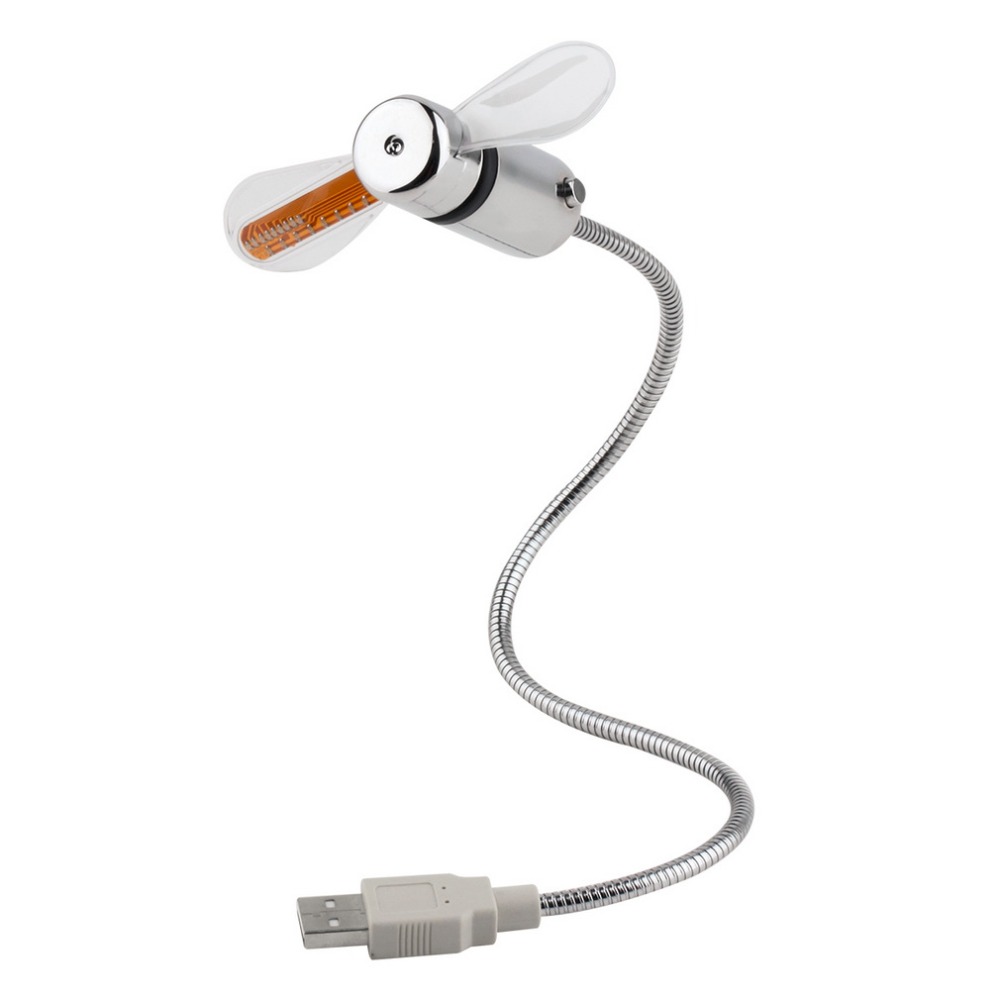 Gadget USB Mini lumière LED Flexible USB ventilateur horloge de bureau horloge Cool Gadget affichage du temps Durable refroidisseur pour PC portable