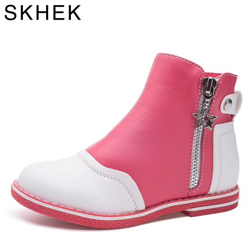 Skhek kinderlaarzen voor schoenen of meisjesjongens kinderen lente met meisjesschoenen voor kinderen enkellaarsjes pu kinderen meisje winter herfst