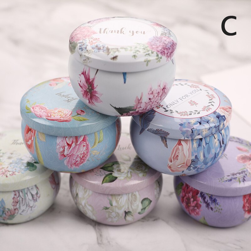 6 Pcs Candle Tin Jars DIY Candle Making kit Holder Storage Case for Dry Storage: C