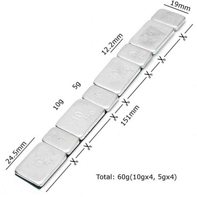 10pcs Universal Wheel Balance Weight Car Tire Adhesive Tire Balance Block Wheel Iron Tyre Balancer For Cars RC Boat Motorcycle