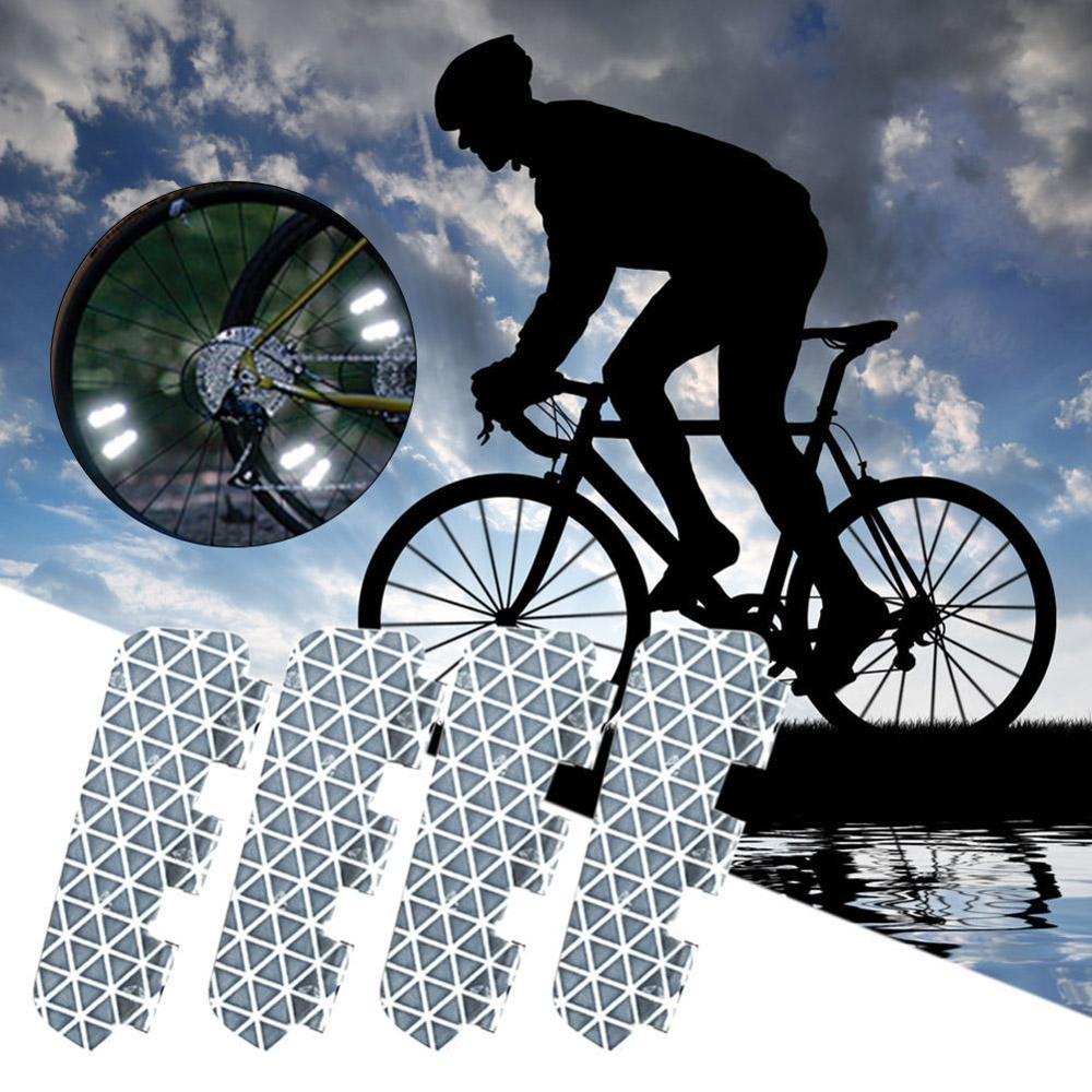 4/8 PCS Bicycle Reflective Stickers Bike Spoke Stickers Safety Wheel Rim Spoke Decals Bicycle Tools Bike Spoke Reflector
