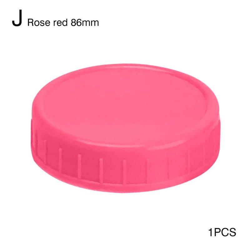 70/86mm Mason Jar Lids Leak Proof Seal Silicone O Ring Plastic Screw Lid Universal Storage Cap Cover For Wide Mouth Mug Cannings: J