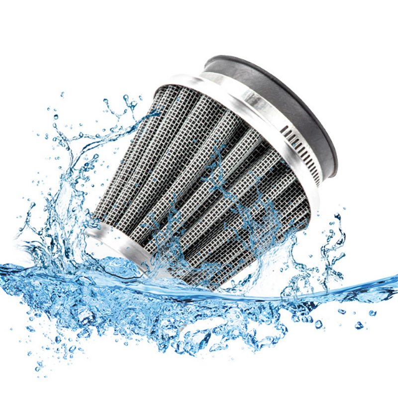 Filtro de aire para motocicleta, 35-60mm, alto flujo, Universal, ATV, Dirt Bike, pieza de repuesto con abrazadera, filtros de aire cónicos