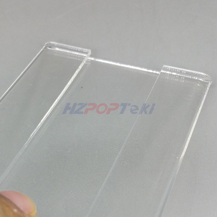 Acrylic T1.2mm Plastic Sign Price Tag Label Display Wall Sticker Paper Name Card Holders Vertical 50pcs Good