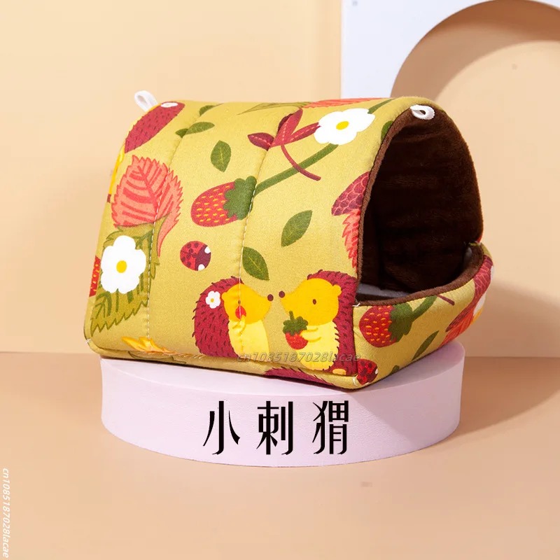 Casa para mascotas, cama para hámster, jaula súper cálida para conejillo de indias, accesorios, cueva, escondite acogedor para erizo, ardilla, jaula colgante para mascotas: XL / Chocolate