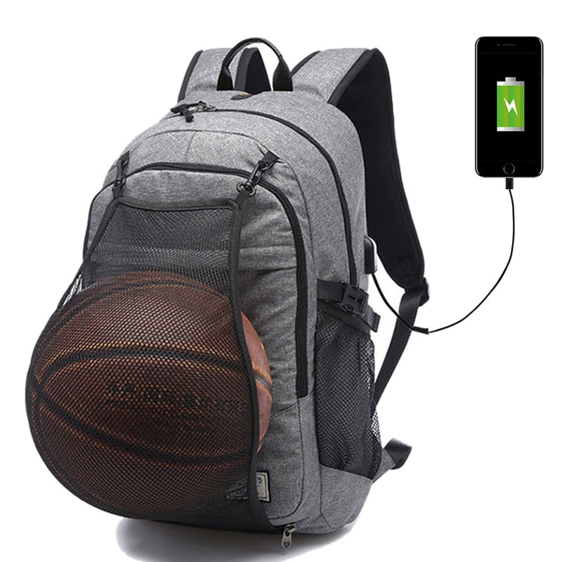 Sport sacs à dos sac à dos pour ordinateur portable pour homme sac d'école pour adolescent garçons ballon de Football Pack sacs de Sport mâle Football basket Net XA604WD