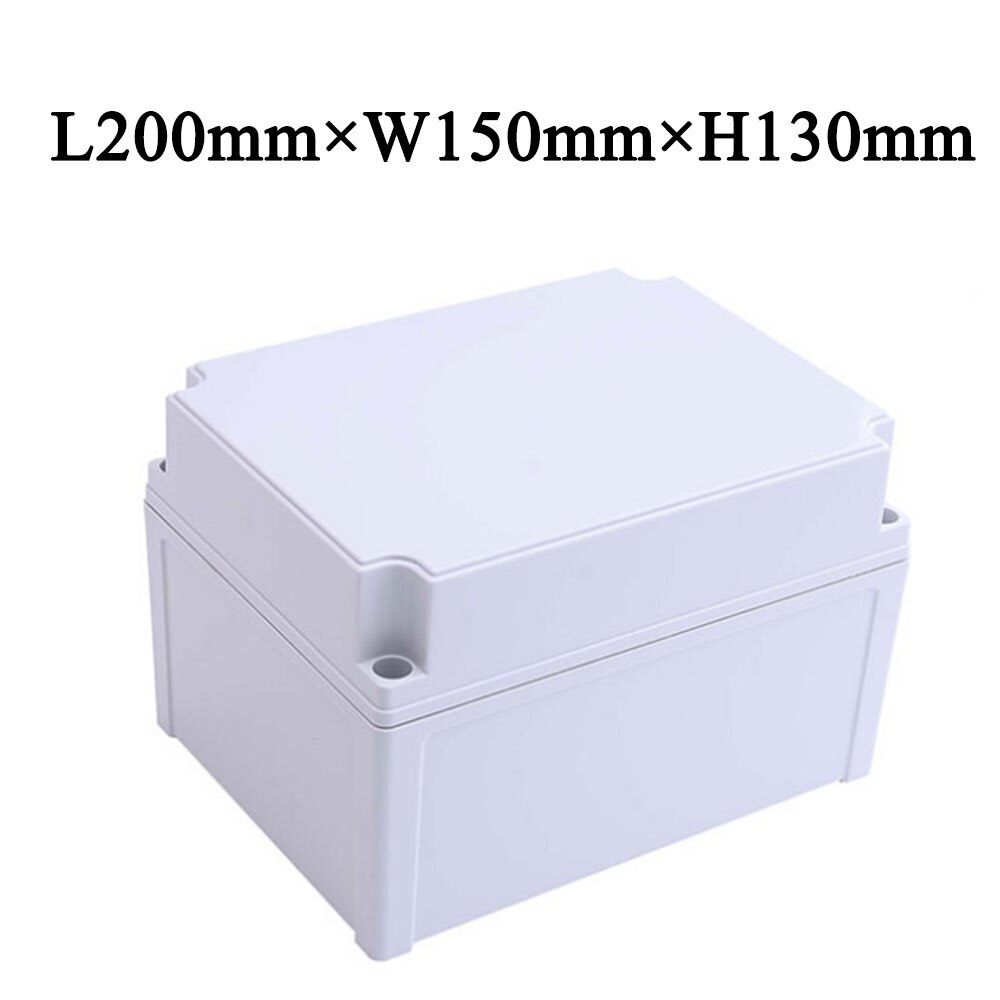 Plastic Dustproof Waterproof IP67 Junction Box Universal Electrical Project Enclosure Grey ABS Housing Box: with mounting board / 200X150X130