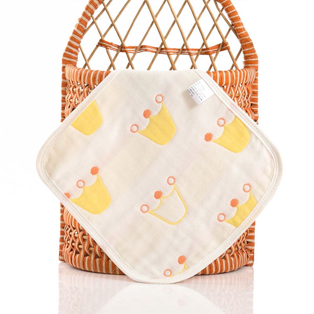 Pasgeboren kind baby jongen meisje katoenen handdoek vierkant 6 lagen gaas cartoon haak slabbetjes goed ademend schattig zoet boerendoekje: F