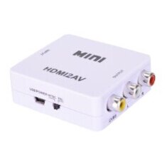 AV/RCA CVBS zu HDMI-kompatibel 1080P Video Converter MINI AV2HDMI Adapter Konverter Box Für HDTV Projektor set top box: WHITE