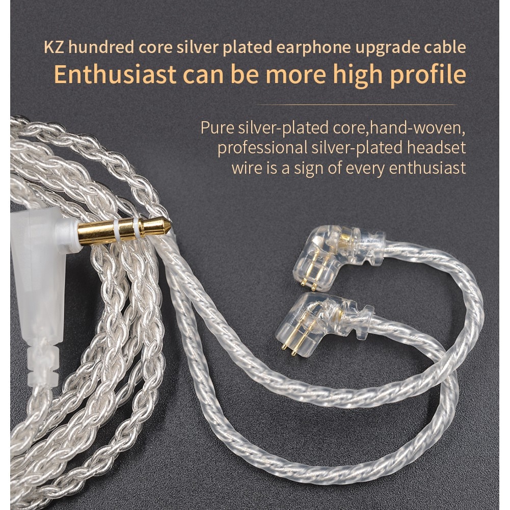 Kz Zsn Edx Verzilverd Hoge Zuiverheid Zuurstofvrij Koper Kabel Voor Kz Zsn Pro ZS10 Pro Zsx zst BA10 C12