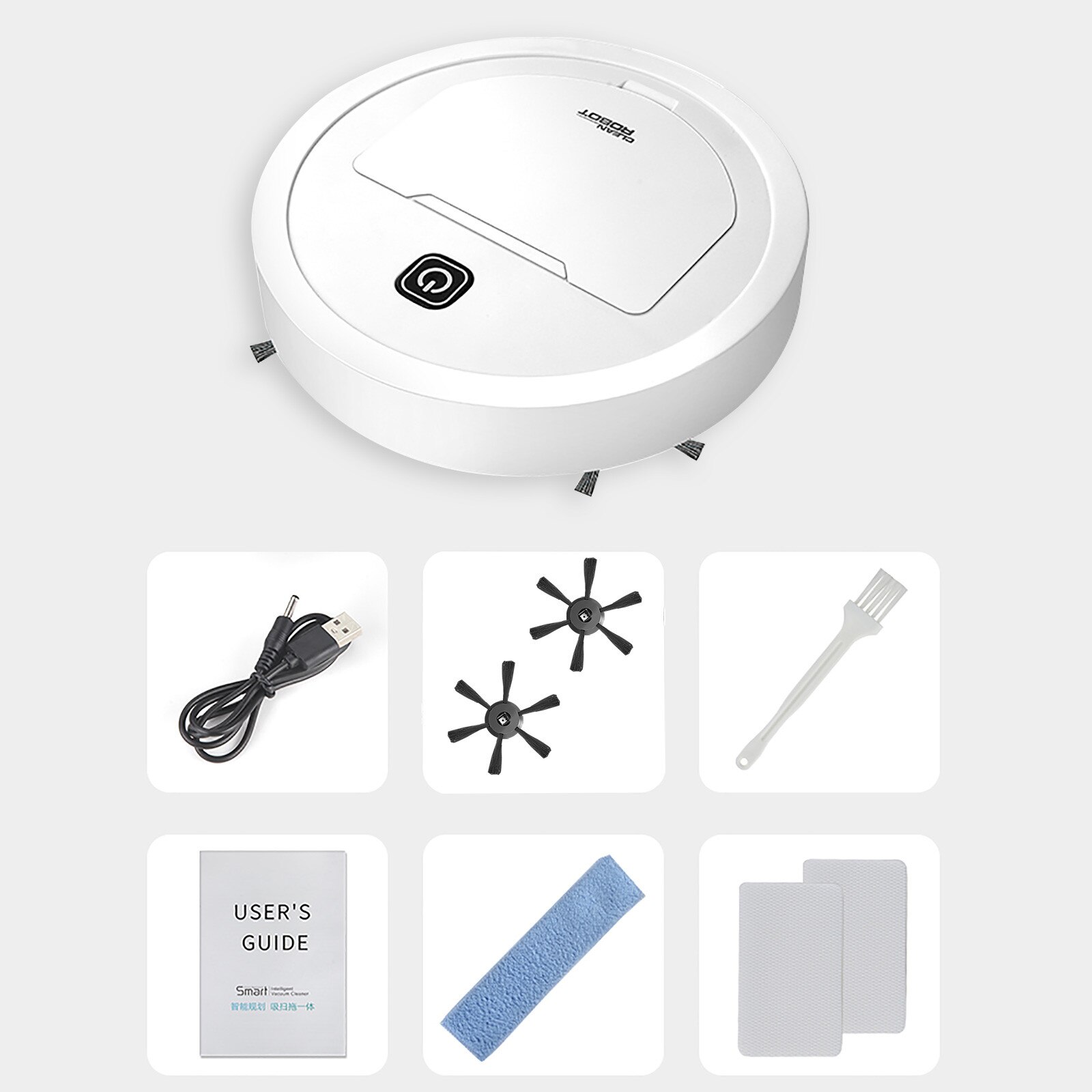 Three In One Intelligent Sweeping Robot Vacuum Cleaner Rechargeable Vacuum Dry And Wet Lazy Broom For Both Dry And Wet Use Pool