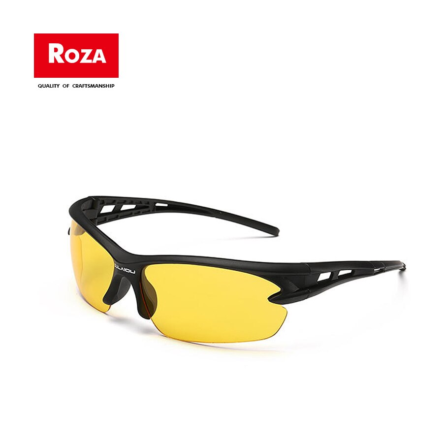 Roza solbriller udendørs vindtætte slagfaste briller nattesyn unisex  uv400 arbejdsbriller  rz0676: No2