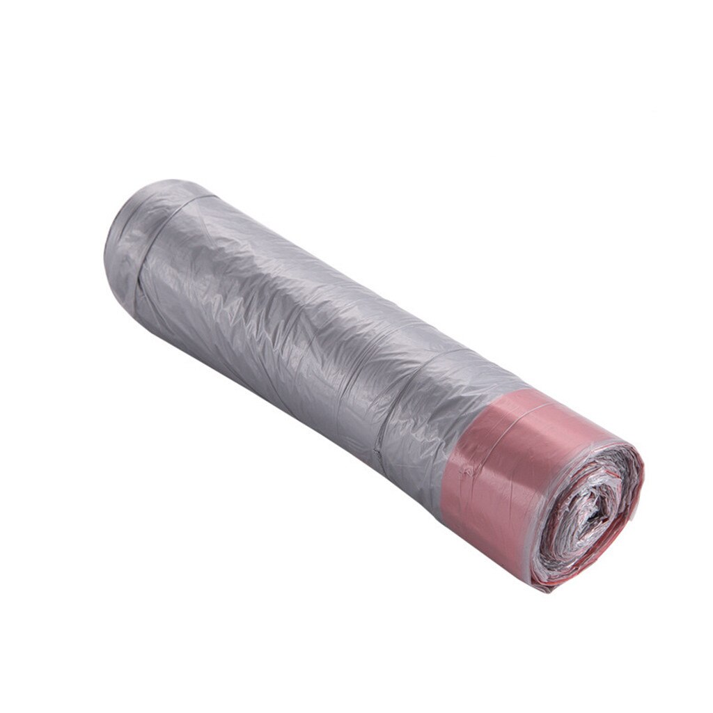 Household Disposable Large Thickened Portable Garbage Drawstring Garbage Plastic Disposable Trash Bags Storage bag #50: Gray 