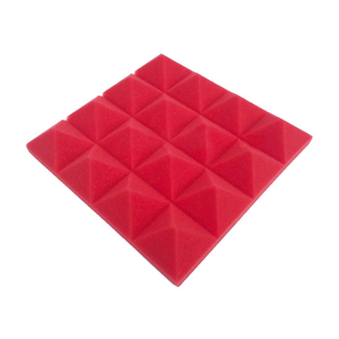 25x25CM Soundproofing Acoustic Studio Absorbing Wedge Foam Tiles Wall Panels Suitable For Sound Studio Acoustic Foam Panel: red