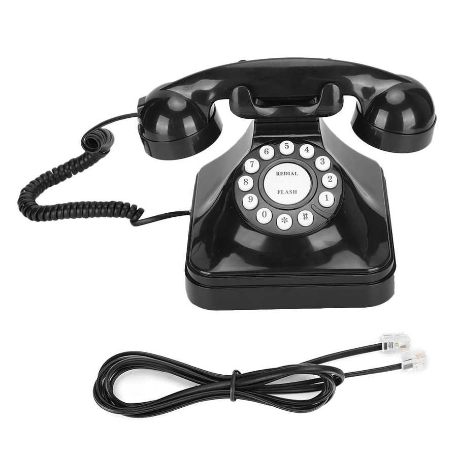 Retro telefoon vintage bureau vaste telefoon vaste telefoon met opnieuw kiezen flitser voor thuiskantoor hotelgebruik