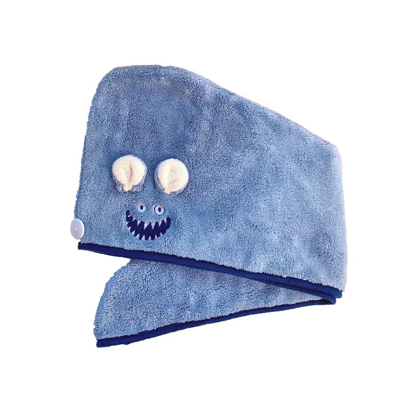 Hair Turban Quick Dry Bath Hair Drying Towel Head Wrap Hat Cap Bathing Tool Cartoon Pattern Hooded Towels For Kid Women Girl