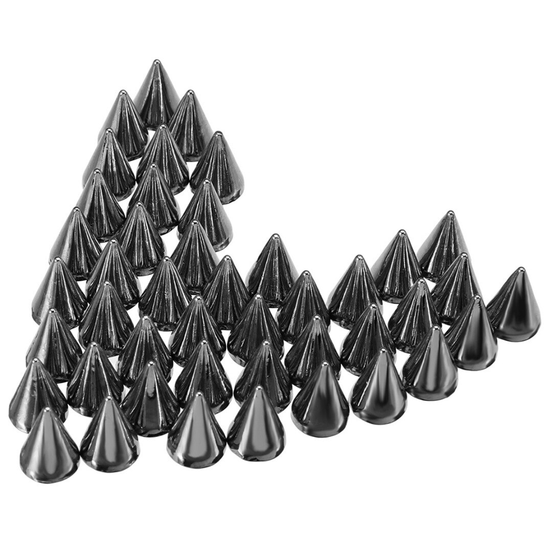 Tachuelas de aleación de 100 piezas, tachuelas de cono, tachuelas de bala, accesorios de decoración para bricolaje, tela Punk Rock, artesanía de cuero
