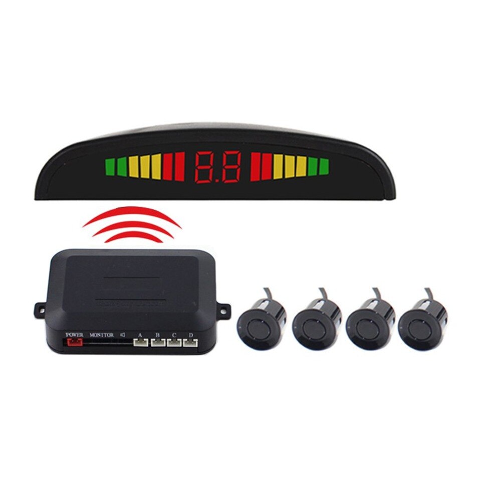 12V Auto Auto Parktronic LED Parking Sensor met 4 Sensoren Reverse Backup Parkeergelegenheid Radar Monitor Detector Systeem Display