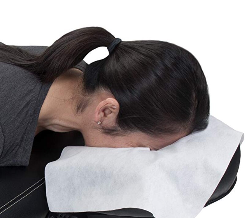 Jednorazowe masaż kołyska twarzy obejmuje ręcznik z krzyż otwór regulowany dla stoły robić masażu i fotele robić masażu 100 sztuk na worek TT013