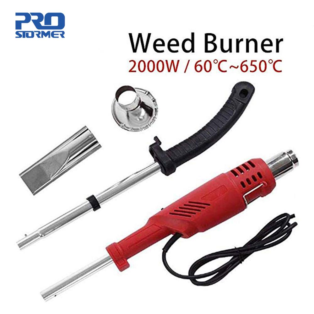 PROSTORMER 2000W Electric Thermal Weeder Grass Burner AC Air Weeder Safe Fast Flame Garden Tool Portable