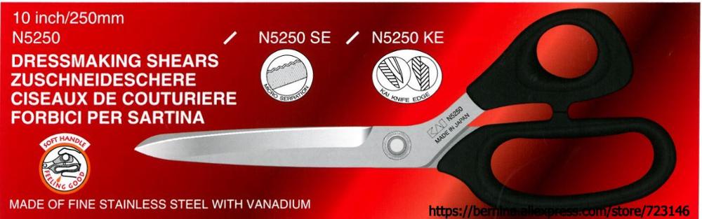 Japan Kai N5100C 4 "/100Mm N5465C 6" /165Mm N5210 8 "/210Mm n5275 11"/275Mm Zachte Handvat Rechtshandig Kleermakerij Scharen Schaar