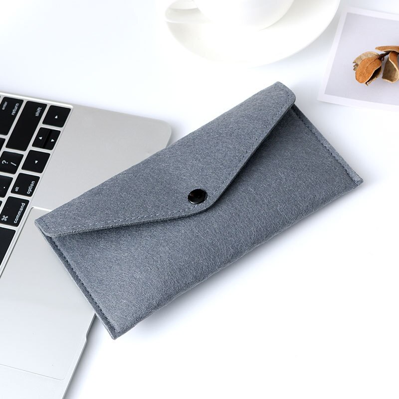 Felt Simple Envelope Wallet Multiple Uses High capacity Bags Big Size for phone and shopping or diy bags: Cement ash