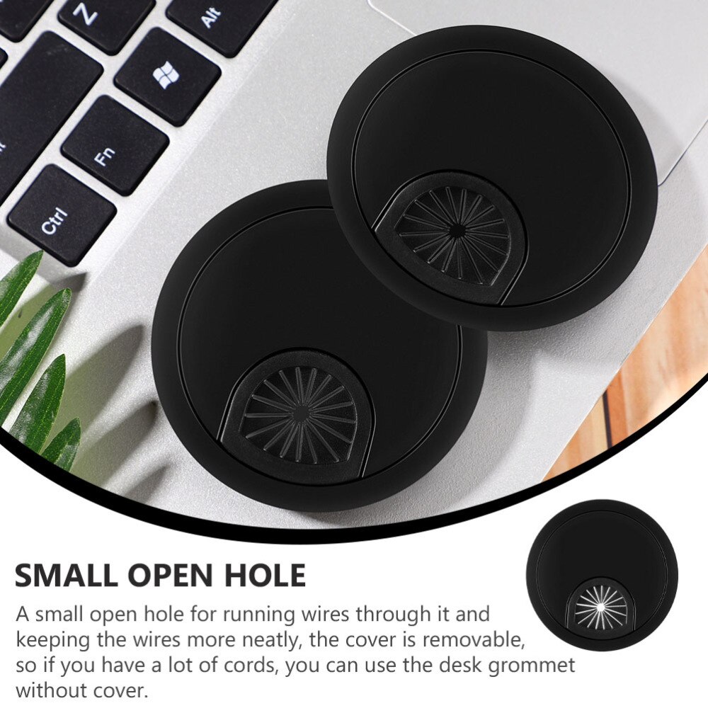 1pc Desk Cable Wire Grommet PC Computer Desk Cable Hole Cover Organizers
