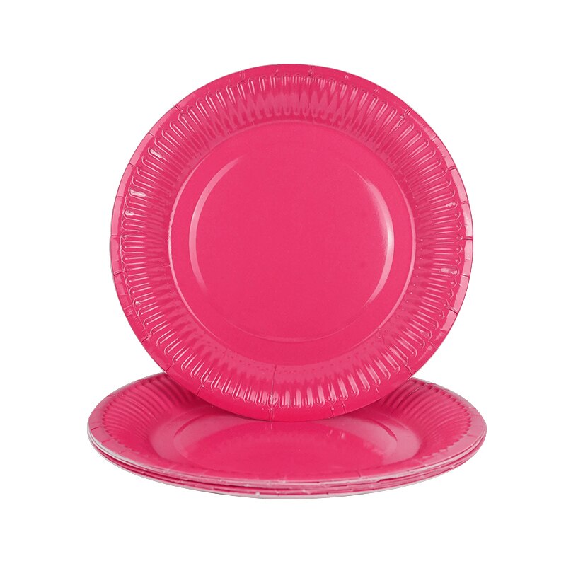 Vajilla desechable de colores, plato de papel para suministros de feliz cumpleaños de boda, bandeja para pastel de Baby Shower, plato desechable, 10 Uds.: B10-10Pcs