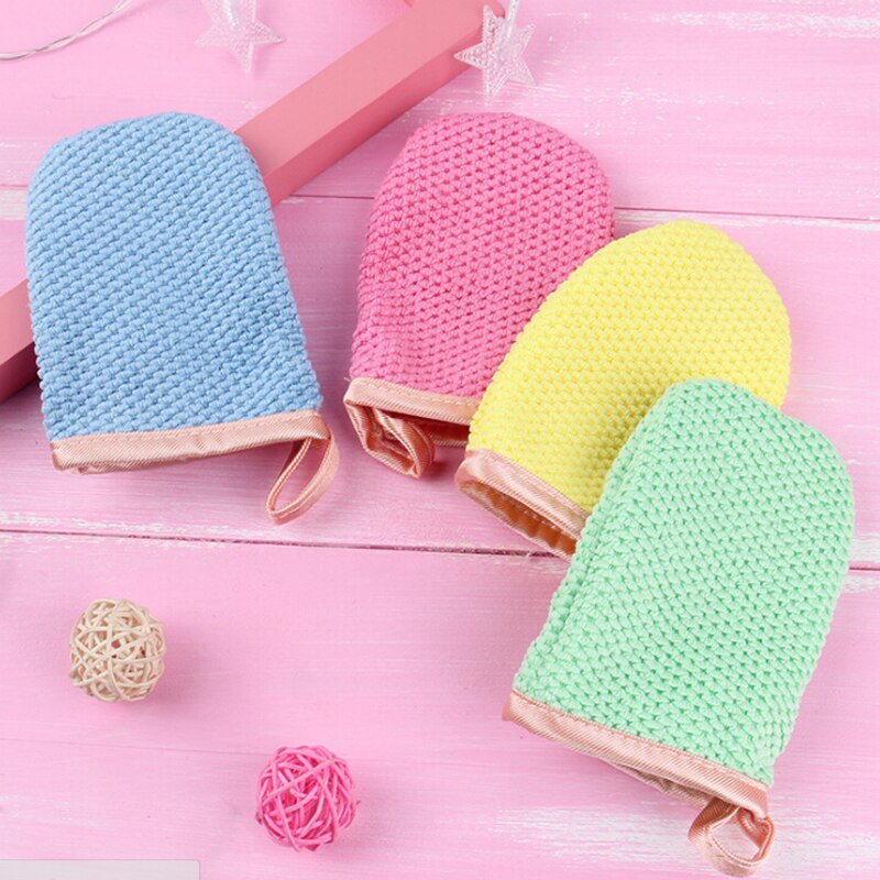 1pc Random Comfortable Microfiber Facial Cloth Face Towel Water Remover Cleansing Glove Reusable Remover Tool
