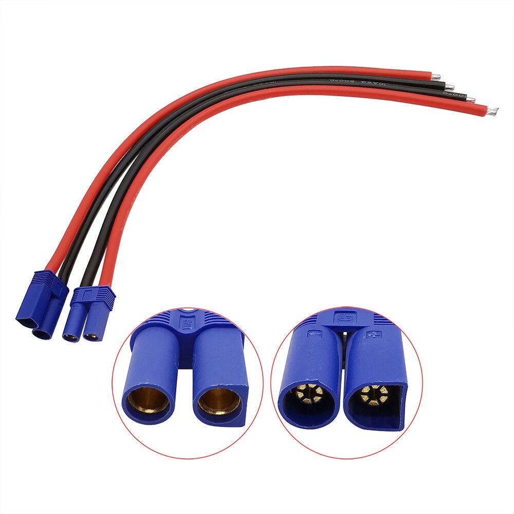 10AWG Silikon Kabel EC5 Stecker/Weibliche Jack Draht Anschluss für RC Batterie Spielzeug Zopf Draht Länge 15cm 30cm 50cm: 1Paar / 15CM