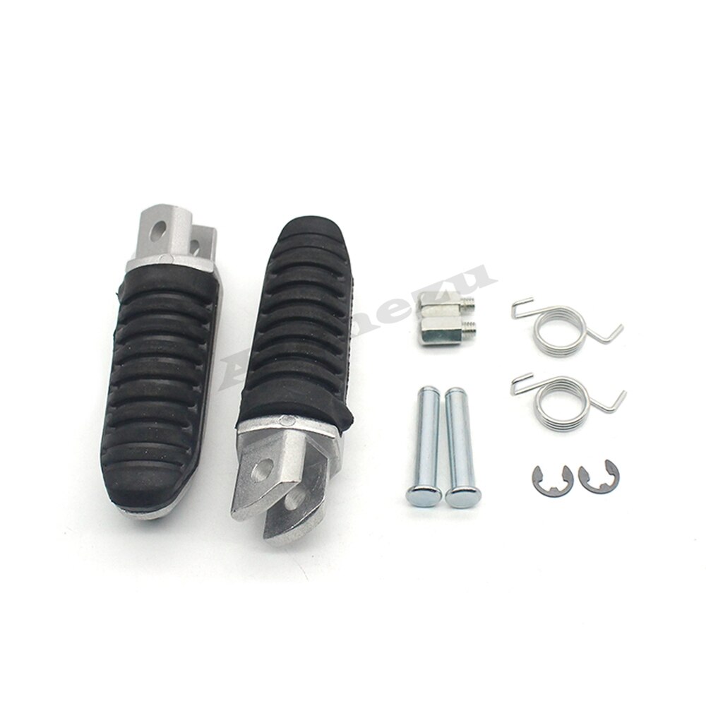 ACZ delantero de la motocicleta y apoyapiés traseros para Suzuki SV400 SV650 SV1000 GSR400 GSR600 GSR750 GSXR1300 Hayabusa GSX1300R pie clavijas: Front Black