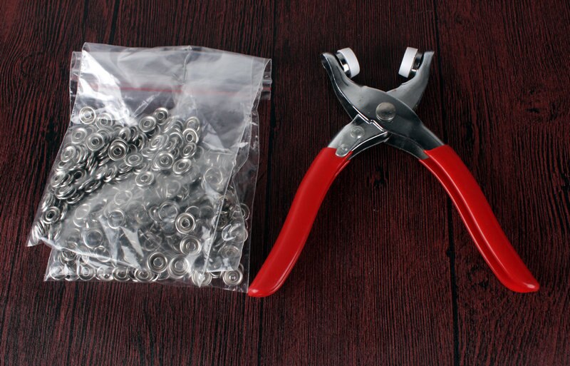 sliver 100 Sets 9.5mm Prong Ring Drukknopen Snap Fasteners Babykleding Knoppen Dummy Clip: Plastic bag packed