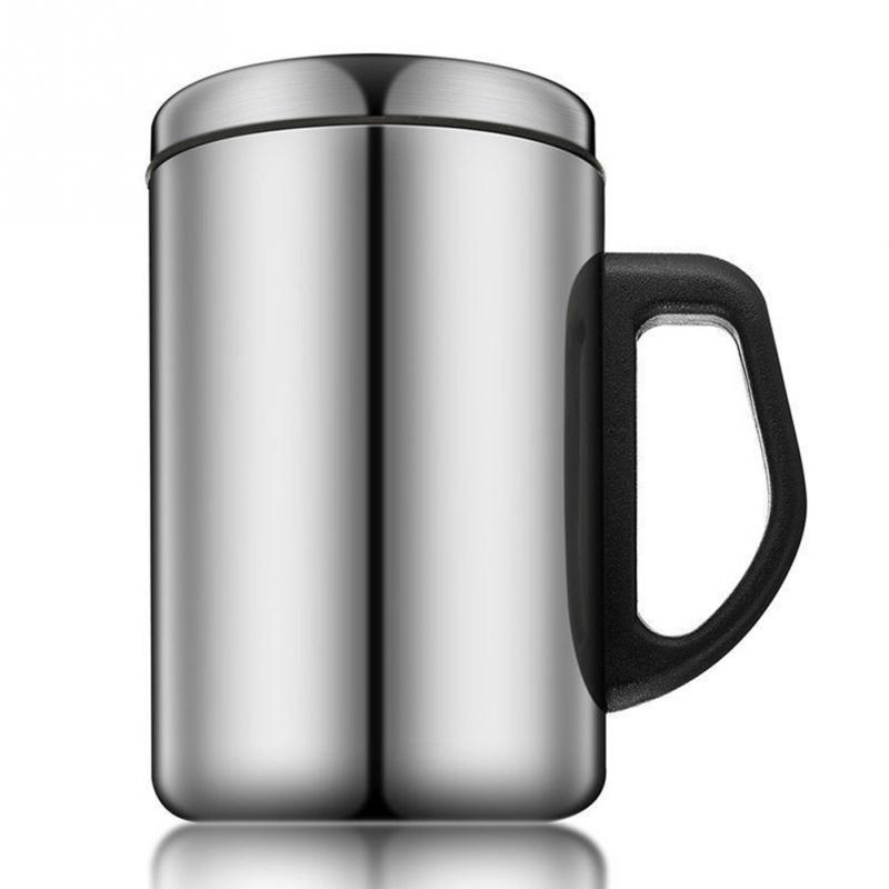 1 stück 350/500 ml draussen Trinken Tasse Edelstahl Thermoskannen Tasse mit Griff Camping Reise Picknick Isolierung Becher #1128