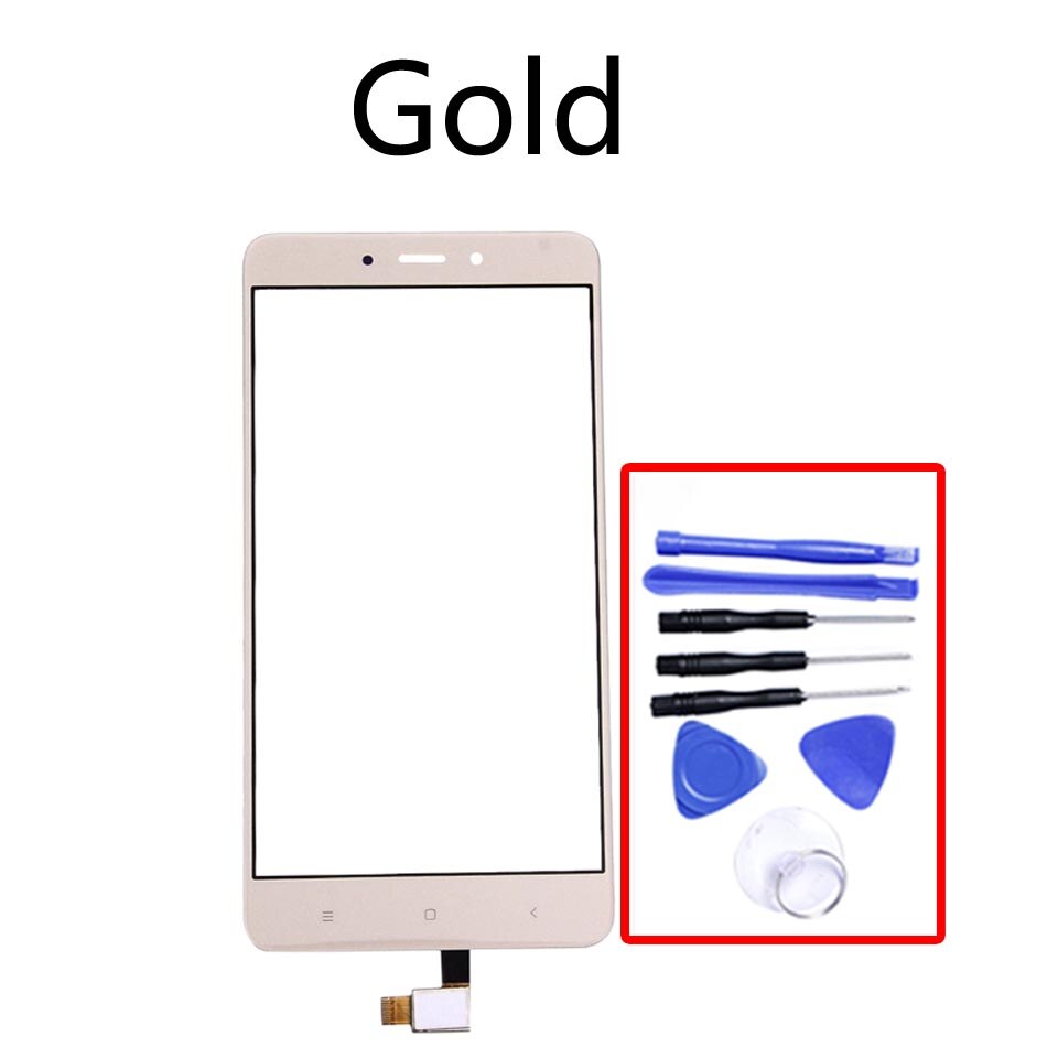 Note4 For Xiaomi Redmi note 4 Touch Screen Panel Sensor 5.5" LCD Display Glass Digitizer Replacement: Gold-With tool