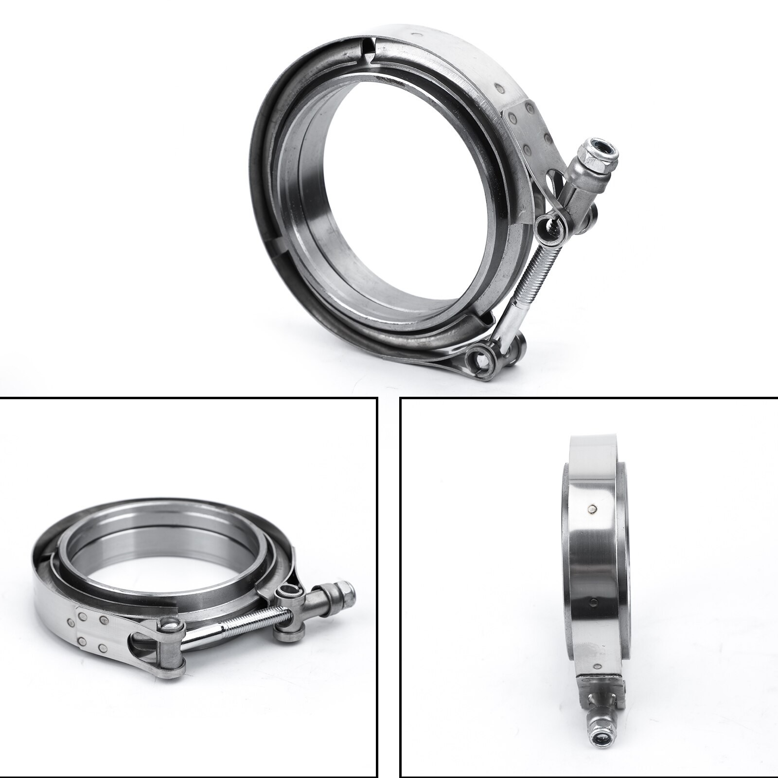 2.5-4 "inoxidável V-BAND parafuso braçadeira + flange turbo down-tubo de escape wastegate