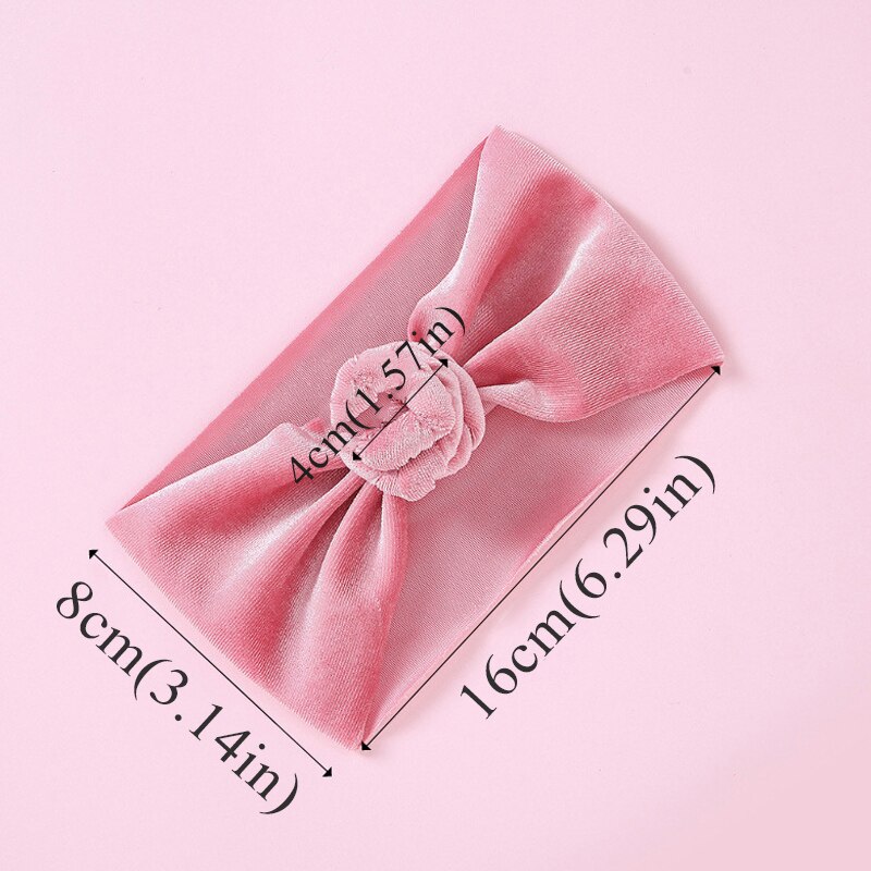 Baby Velvet Turban India Knot Baby Girl Headbands Headwraps Solid Color Toddler Kids Elastic Hair Bands Accessories