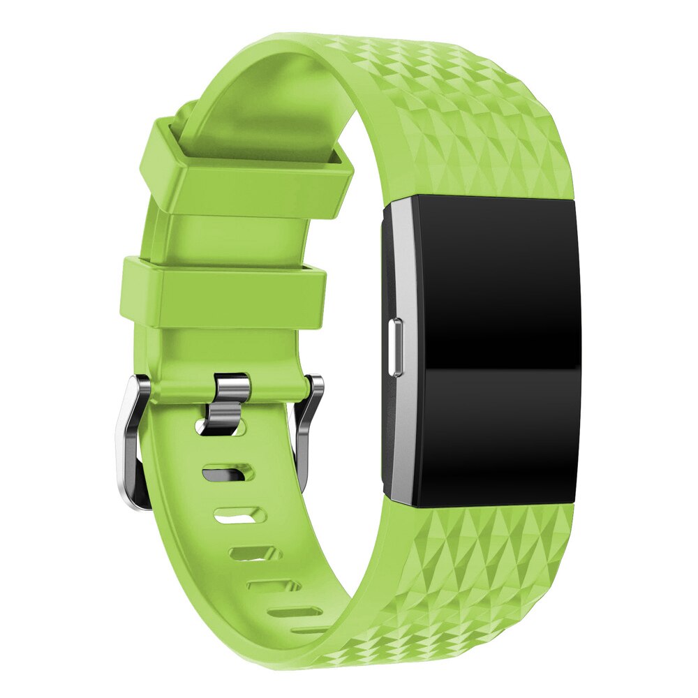 Youth 3D Texture Silicone Strap for Fitbit Charge 2 Smart Watch Strap Buckle Watchband Wrist Band Bracelet Clock Accessorie TSFH: 3