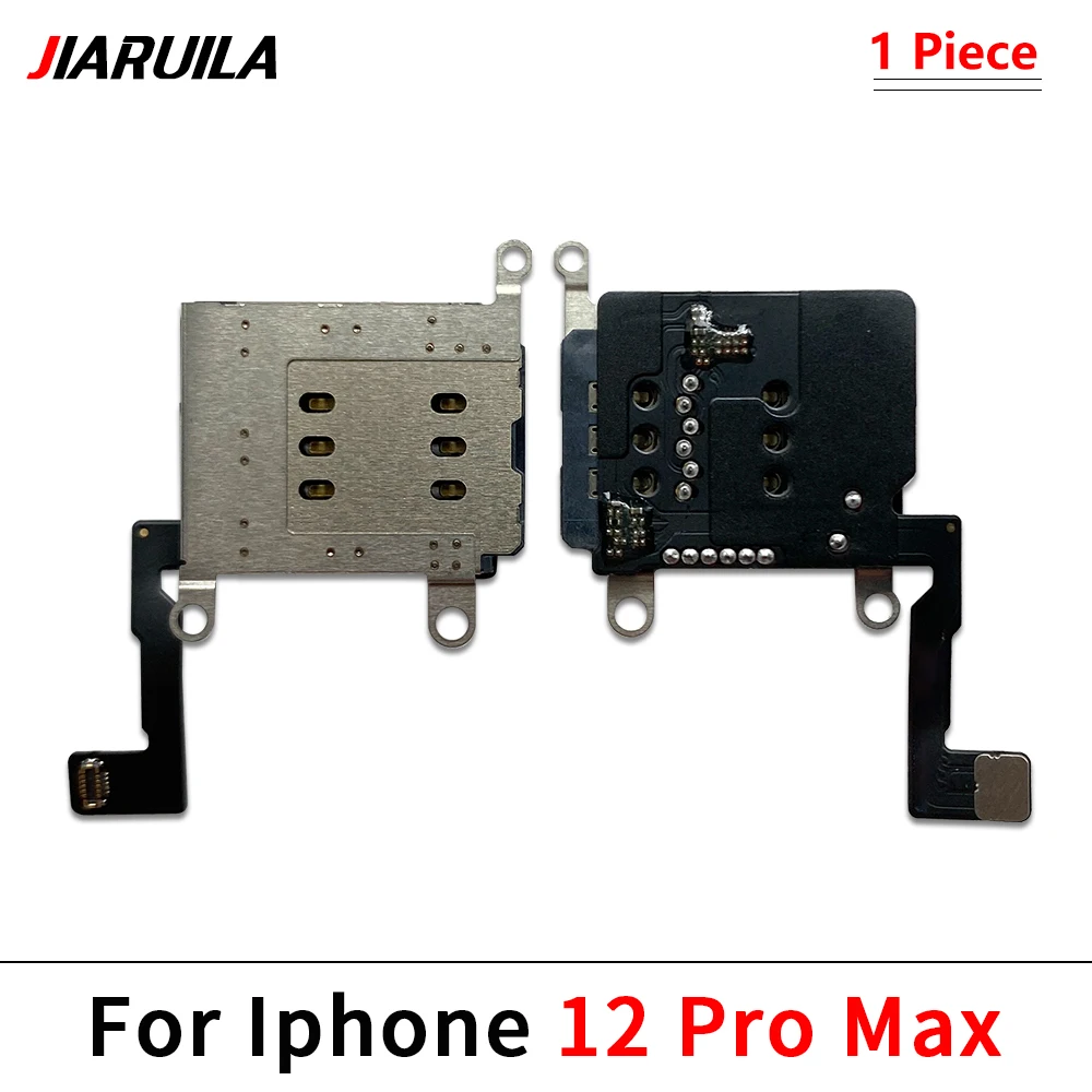 SIM Card Reader For Iphone 15 14 13 12 Pro Max Mini Plus Dual SIM Card Slot Socket Inner Adapter Flex Cable Replacement Parts: Gold
