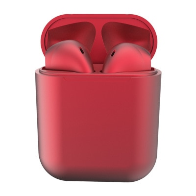 14 colores Macaron i12 TWS auriculares inalámbricos Bluetooth 5,0 auriculares originales inpods i12 mate sonido supergrave auriculares i2 TWS: i12 Pomegranate red